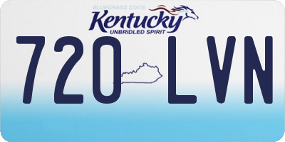 KY license plate 720LVN