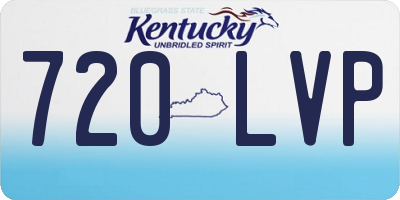 KY license plate 720LVP