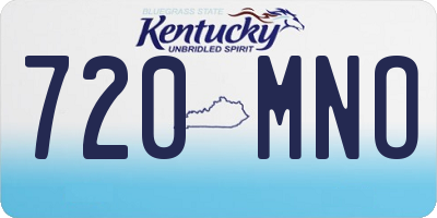 KY license plate 720MNO