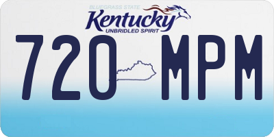 KY license plate 720MPM