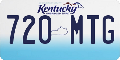 KY license plate 720MTG