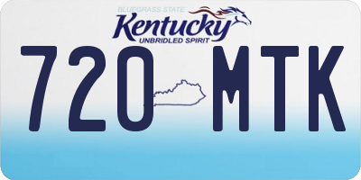 KY license plate 720MTK
