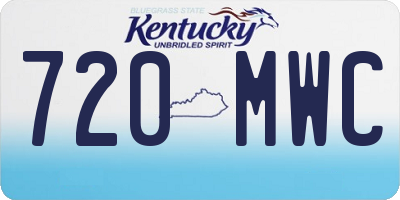 KY license plate 720MWC