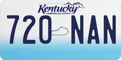 KY license plate 720NAN