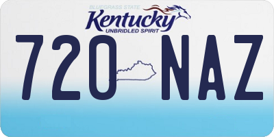 KY license plate 720NAZ