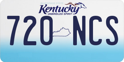 KY license plate 720NCS