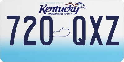 KY license plate 720QXZ