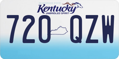 KY license plate 720QZW