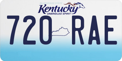 KY license plate 720RAE