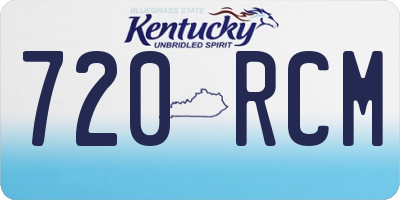 KY license plate 720RCM