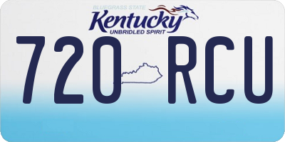 KY license plate 720RCU