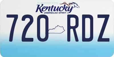 KY license plate 720RDZ