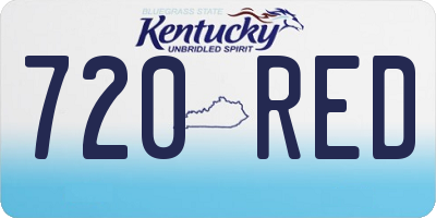 KY license plate 720RED