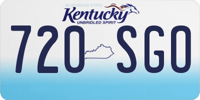 KY license plate 720SGO