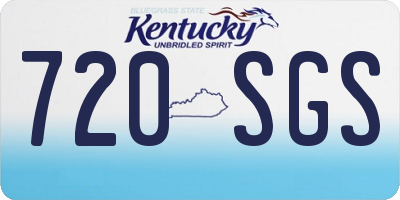 KY license plate 720SGS