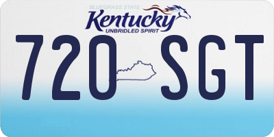 KY license plate 720SGT