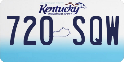 KY license plate 720SQW