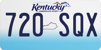 KY license plate 720SQX