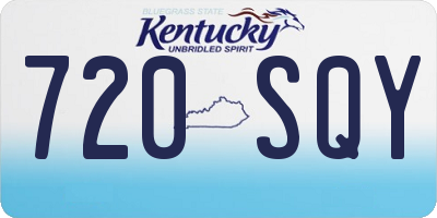 KY license plate 720SQY