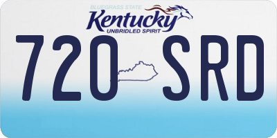 KY license plate 720SRD