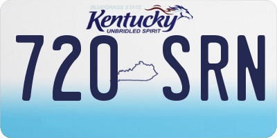 KY license plate 720SRN