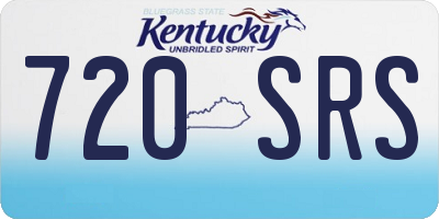 KY license plate 720SRS