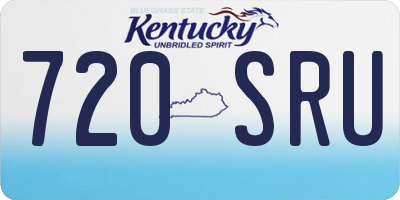 KY license plate 720SRU