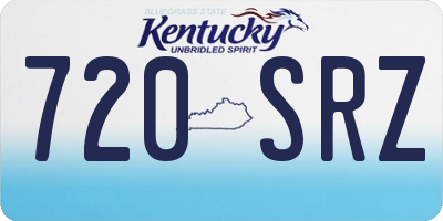 KY license plate 720SRZ