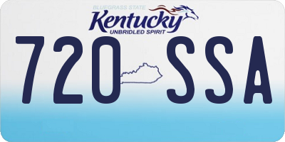 KY license plate 720SSA