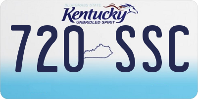 KY license plate 720SSC