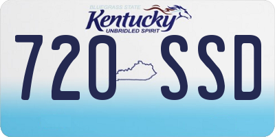 KY license plate 720SSD