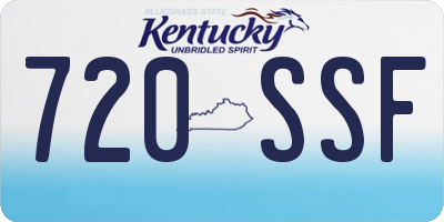 KY license plate 720SSF