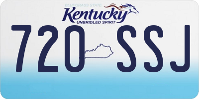 KY license plate 720SSJ