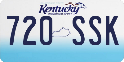 KY license plate 720SSK