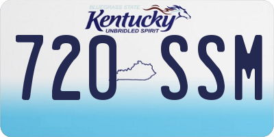 KY license plate 720SSM