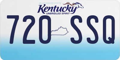 KY license plate 720SSQ