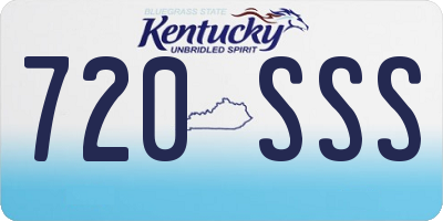 KY license plate 720SSS