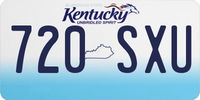 KY license plate 720SXU