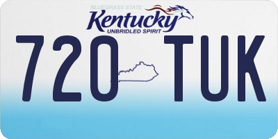 KY license plate 720TUK