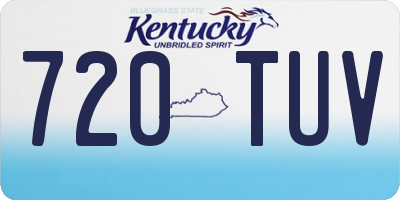 KY license plate 720TUV