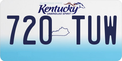 KY license plate 720TUW