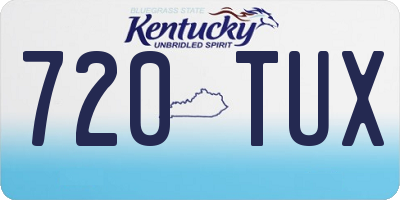 KY license plate 720TUX