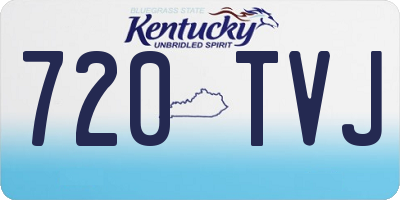 KY license plate 720TVJ