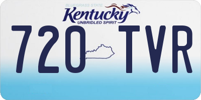 KY license plate 720TVR