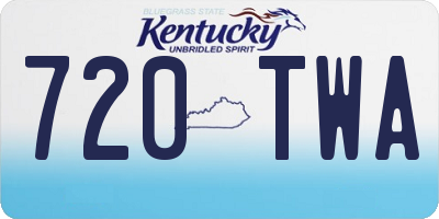 KY license plate 720TWA