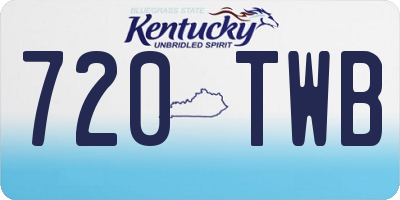 KY license plate 720TWB