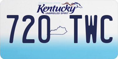 KY license plate 720TWC