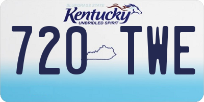KY license plate 720TWE