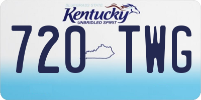 KY license plate 720TWG