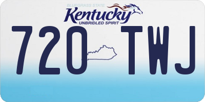 KY license plate 720TWJ